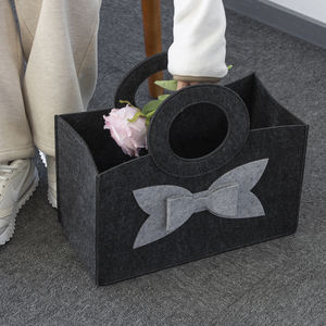 Sac fourre-tout en feutre PET de haute qualité, personnalisable en couleur, logo et taille, style tendance, motif nœud, impression de patch, toutes saisons - Product Image 4