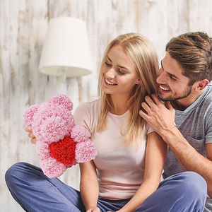 Coffret <span class=keywords><strong>Cadeau</strong></span> Saint-Valentin : Ours en Fleurs Séchées Artisanales, Roses Savon et Fleurs Fraîches – Meilleures Ventes - Product Image 6