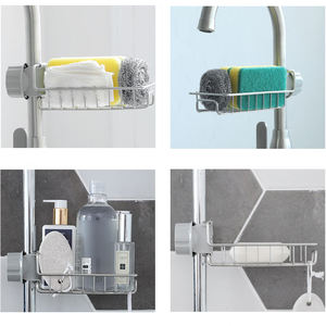 ברזל ברז במטבח מדף אחסון ספוג צלחת בד גמר מתלה ניקוז בריכת סמרטוט אחסון ניקוז יבש מתלה - Product Image 4