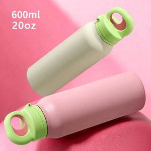 Botella de agua de acero inoxidable de 25oz 750ml con pajita, tapa de un solo toque para usar con una sola mano, botella de agua de acero inoxidable aislada a prueba de fugas. - Product Image 4