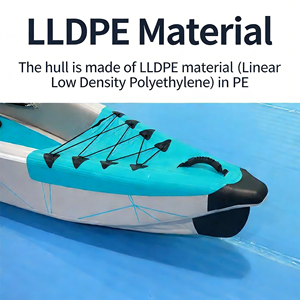 Kayak Gonfiabile Rinforzato in PVC da 4+ Metri per Sport Acquatici, Canoa per 2 Persone con Cuscino Effetto Filo Metallico, Paddle Board, <span class=keywords><strong>Barca</strong></span> da Pesca - Product Image 6