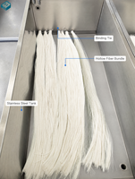 Filaments de membrane en fibre creuse PVDF renforcés par tressage, fibres hydrophiles de 0,1 µm pour l'assemblage de modules de rideaux MBR