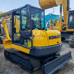 Excavadora usada Komatsu PC56 PC60, mini excavadora sobre orugas de 5 toneladas, excavadora agrícola. - Product Image 1
