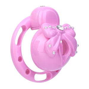 Dispositivo de Castidad Masculino ANOSX de Resina Rosa con Diseño de Doble Color y Bloqueo de Pureza - Product Image 1