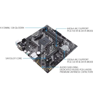 Новая материнская плата Prime B550M-K AMD AM4 Zen 3 3-го поколения Micro-ATX, DDR4, PCIe 4.0, поддержка ECC памяти, 1 Гбит/с LAN, два слота M.2, USB 3.2 Gen 2 - Product Image 3