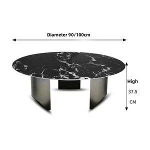 Juego de mesa de centro de mármol microcristalino de lujo italiano, muebles para el hogar de interior con diseño de súper Cristal, estilo popular en Internet - Product Image 5