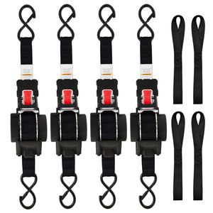 1 inci x 12 kaki Tali Pengikat Otomatis Retractable Ratchet Strap Poliester dengan Pengait S Bersertifikat CE Kekuatan Tinggi - Product Image 2
