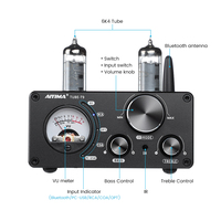 AIYIMA ses T9 BT 5.0 vakumlu tüp amplifikatör USB DAC Stereo alıcı koaksiyel/OPT HiFi ev ses dijital Amp w/VU metre 100W