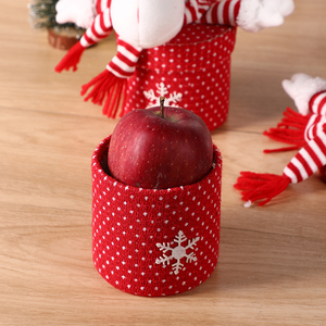 การ์ตูนคริสต์มาสอีฟแอปเปิ้ลกล่องตกแต่งถักของเล่นน่ารักตุ๊กตาออกแบบตุ๊กตาของขวัญหลอดคริสต์มาสตารางกล่องเก็บ - Product Image 5