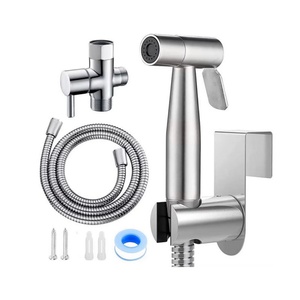 Rociador de mano para baño, cabezal de ducha autolimpiante de acero inoxidable, grifo de bidé de mano para baño, kit de rociador de bidé portátil para inodoro - Product Image 1