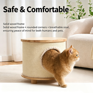 Solid wood tea <b>table</b> cat nest sisal blanket <b>table</b> <b>stool</b> cat nest pet sharing cat side several <b>bedside</b> <b>tables</b> - Product Image 6