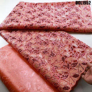 Nouvelle Arrivée Dentelle <span class=keywords><strong>Guipure</strong></span> à Cordons avec Paillettes 2024 Cordon Africain Soluble dans l'Eau pour la Confection de Robes de Soirée de Luxe pour Femmes - Product Image 5