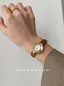Reloj de Cuarzo Vintage <span class=keywords><strong>Mirad</strong></span> Marrón, Ambiente Otoño/Invierno, Espejo Cielo, Moda de Lujo, Reloj de Cuero Genuino, Reloj de Mujer Diosa - Product Image 3