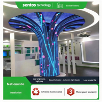 Écran LED flexible intérieur P2.0 Module souple Affichage mural Garantie 3 ans Densité de pixels 256000 points/m 0-800cd/m