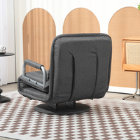 Sofá Cama Moderno Plegable y Extensible Convertible con Estructura de Madera y Metal y Tapicería de Tela para Sala de Estar, Dormitorio o Exterior