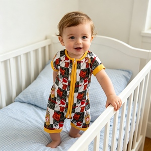 Ensemble de pyjama court pour bébé en bambou Ruidian, de haute qualité, neuf, <span class=keywords><strong>1</strong></span> pièce, pour le printemps et l'été, vêtements pour bébé en bambou - Product Image 2