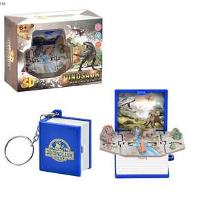 3D Pliant MINI Dinosaure <span class=keywords><strong>Monde</strong></span> Surprise Bombe Livre Porte-clés Jouets, Roman Livres Éducatifs Brinquedos - Product Image 2