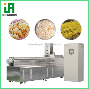 Ligne <span class=keywords><strong>de</strong></span> production complète <span class=keywords><strong>de</strong></span> pâtes commerciales à haut rendement avec extrudeuse à vis simple, sécheur, refroidisseur et machine à former les pâtes en spirale, en coquille et en tube - Product Image 1