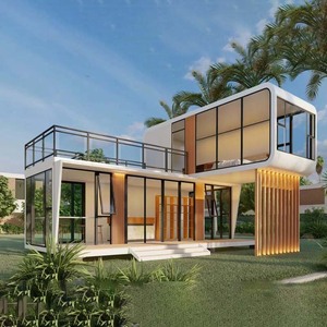 บ้านคอนเทนเนอร์ทรงสี่เหลี่ยมผืนผ้า ดีไซน์มินิมอล พื้นที่อยู่อาศัย ใช้เป็นโรงแรม ที่พักกลางแจ้ง - Product Image 2