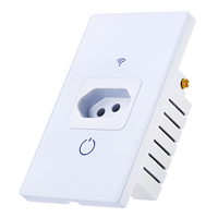 JRUMP-Interrupteur intelligent standard brésilien, prise murale combinée, prise en charge Alexa WIFI, maison intelligente, luxe