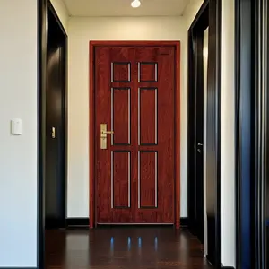 Lüks özel kalınlık 70mm giriş kapısı Metal çelik ahşap malzeme güvenlik zırhlı kapılar ev ev için güvenle