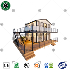 Villa Prefabricada de Acero Ligero de Dos Pisos, Moderna y de Lujo, Completamente Amueblada, Casa de Vacaciones con Gran Terraza y Barandilla de Vidrio - Product Image 2