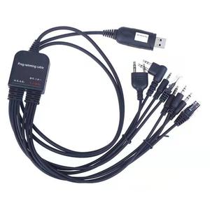 Cable de Programación USB 8 en 1 para Walkie Talkie, Función de Auricular con Sonido Nítido y Fuerte, Compatible con Comunicación Bidireccional de 2 Chips - Product Image 1