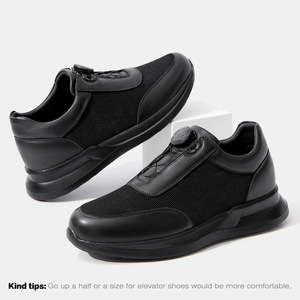 Zapatos de Hombre <span class=keywords><strong>Boohooman</strong></span> Negros de Alta Calidad, de Cuero Vacuno, Transpirables, Resistentes, con Aumento de Altura Invisible de 8 cm, para Invierno y Verano - Product Image 3