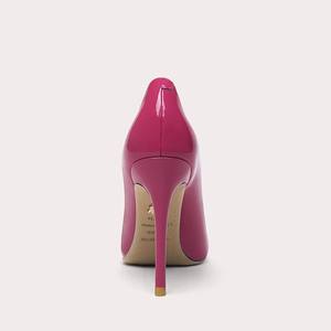 Tacones de Lujo con Hebilla de Cristal para Mujer, <span class=keywords><strong>Zapatos</strong></span> de Tacón Alto de <span class=keywords><strong>Charol</strong></span> con Punta en Pico, <span class=keywords><strong>Zapatos</strong></span> Rojos de Novia - Product Image 4