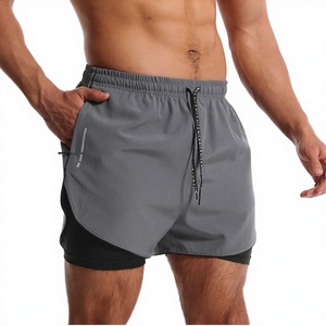 Shorts de sport mi-longs pour hommes, respirants, compressifs, athlétiques, anti-plis, séchage rapide, légers, grandes tailles - Product Image 3