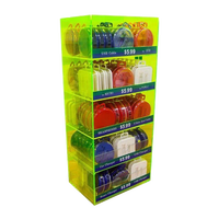 Populaire conception personnalisée bureau acrylique cellule téléphone portable Usb câble chargeur accessoires vitrine support pour magasin électronique