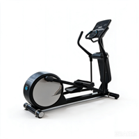Elliptique magnétique commercial à faible impact, appareil de fitness cardio silencieux, cross-trainer à double action avec poignées
