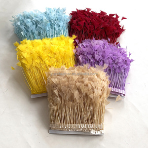 Nastro di piume di tacchino tinto di marabù piuma per danza vestito di stoffa con accessori di abbigliamento decorazione per la casa artigianato - Product Image 1
