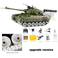 Tank RC T-90A à l'échelle 1/18, 2.4G, avec lumière LED, son simulé, tir de balles en gel souples, télécommande, RTR, intérieur/extérieur