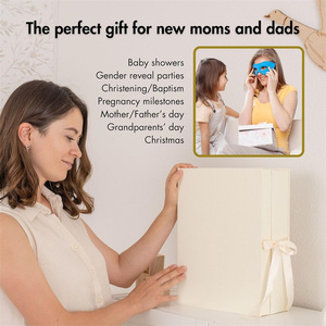 Double-Door Opening Magnetic Book Shaped Luxury Paper Custom Memory <strong>Box</strong> <strong>Wedding</strong> Baby <strong>Keepsake</strong> <strong>Box</strong> - Product Image 6