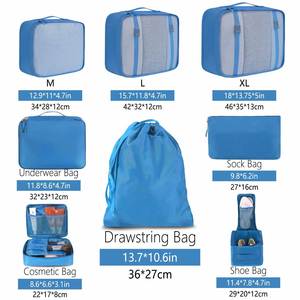 8 Set Compression Packing Cubes for <b>Suitcases</b> Full Open & Visible Design Luggage Organizer Bags Set - Product Image 2