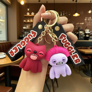 Fuggler 3D Răng Quái Vật Phim Hoạt Hình Đồng Xu Chủ Keychain Cao Su Cứng Mặc Ánh Sáng Quà Tặng Trọng Lượng - Product Image 3