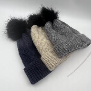 <span class=keywords><strong>Bonnet</strong></span> en tricot jacquard <span class=keywords><strong>blanc</strong></span> personnalisé pour hommes et dames avec <span class=keywords><strong>pompon</strong></span> et doublure en polaire pour le cyclisme, le sport, le voyage et les sorties décontractées - Product Image 2