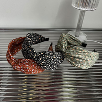 Serre-tête large élastique croisé pour femme, style français, populaire, accessoire de mode