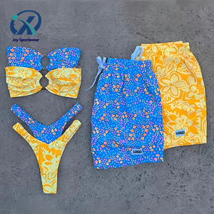 Fabricante de Trajes de Baño <span class=keywords><strong>para</strong></span> Parejas, Bikini Estampado de Alta Calidad, Personalización de Trajes de Baño sin Tirantes <span class=keywords><strong>para</strong></span> Mujer y Hombre, Shorts de Playa - Product Image 1