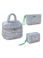 Étui de beauté imperméable à texture en duvet Ins de haute qualité sac de rangement de maquillage en nylon sac de maquillage pour femmes avec fermeture éclair