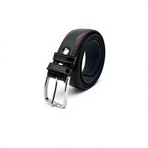 Ceinture formelle pour homme en cuir de vache véritable fait main, design carré avec ardillon en acier, écologique, vintage, BS INTERNATIONAL, qualité supérieure, OEM ODM - Product Image 2