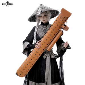 LIZARD Knife Series 1×2 3‑Hole Leather Pool Cue Case, Lightweight for Chinese 8‑Ball, Hand‑held & Shoulder Carry Bag - Product Image 2