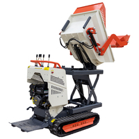Mini-Raupentransporter mit Gummiketten, 750kg Selbstladender Mini-Dumper, Kompakter Muldenkipper