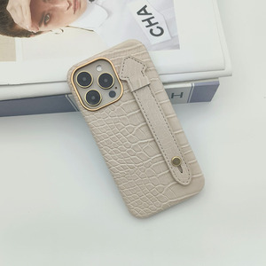 Glossy PU cá sấu Patterned PU da điện thoại bìa với kim loại máy ảnh vòng điện thoại di động bảo vệ trường hợp - Product Image 5