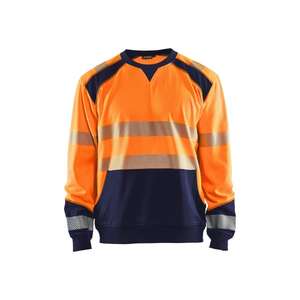 BLAKLADER-Sudadera Hi-Vis de 354125285389M Naranja/Azul marino-EAN 7330509621097 ROPA DE TRABAJO DE LA HI-VIS - Product Image 1