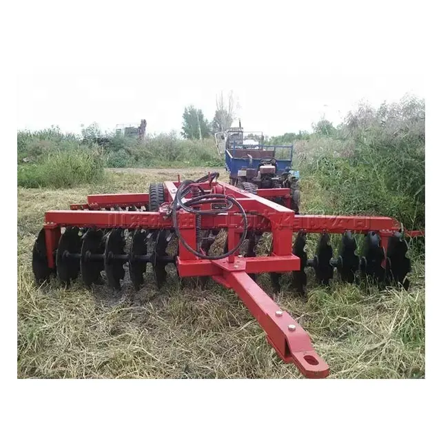 Besar Lahan Pertanian Disc Berat Rake Traktor Offset Bajak Hidrolik Traktor Land Tiller Mesin Pengolahan Jerami