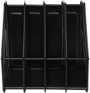 Office Desk Document <b>File</b> Paper Organiser <b>File</b> Holder 4 Compartment Mesh Magazine Holder Rack Stand - Product Image 3