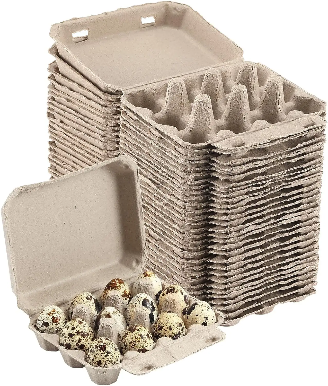 กล่องไข่นกกระทาสำหรับไข่สดฟาร์มกระดาษแข็งกระดาษรีไซเคิลทนทานและนำกลับมาใช้ใหม่ได้