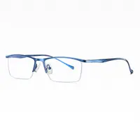 Half-frame retro multicolor metal anti luz azul cavalheiro lunettes de palestra kacamata homem de negócios de moda designer desgaste do olho